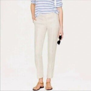 J. Crew Stretch City Fit Cropped Skimmer Pants in Natural